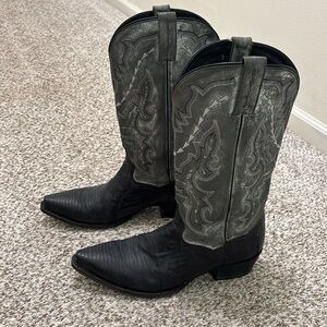 Dan Post Black and Gray Cowboy Boots